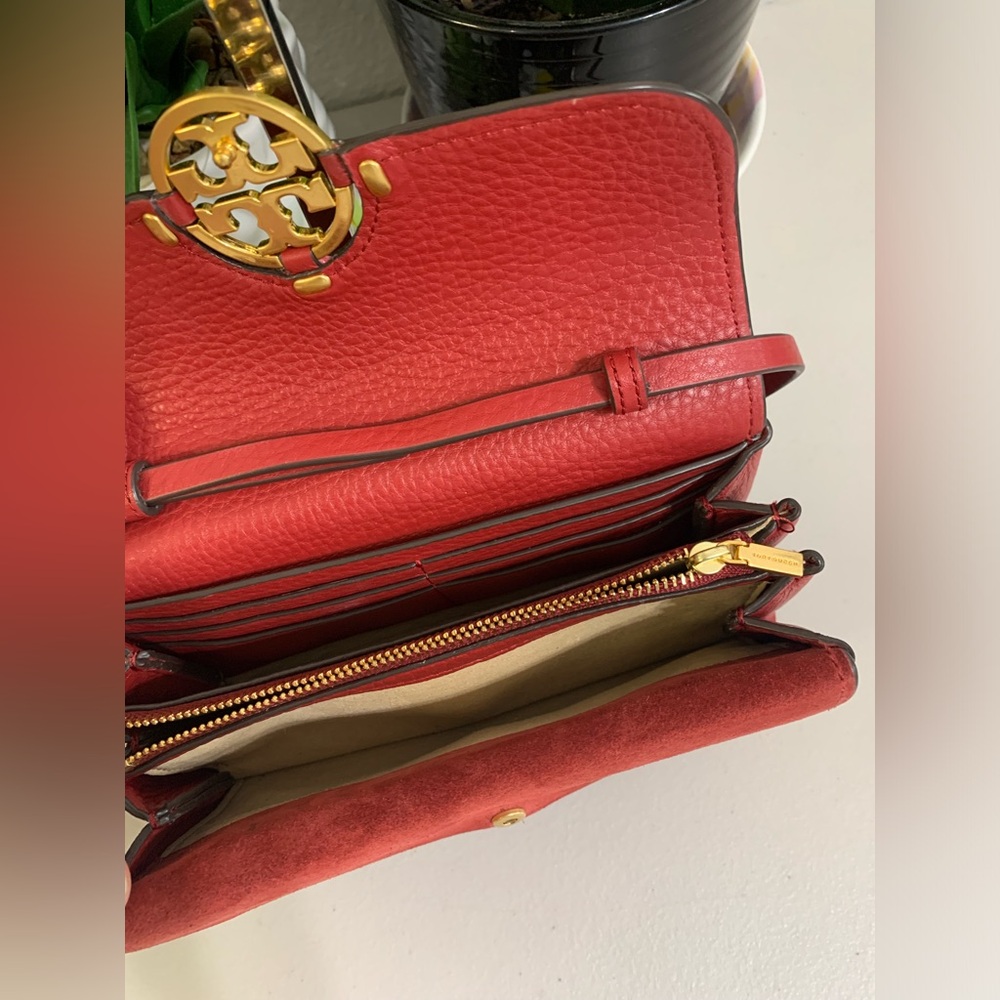💕👜 TORY BURCH Crossbody Red Leather Bag - Picture 11 of 14